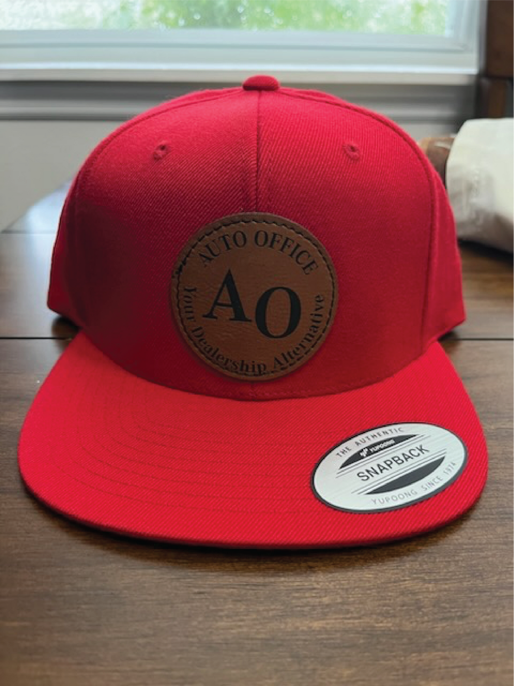 Auto Office Hat - Red / Brown Patch